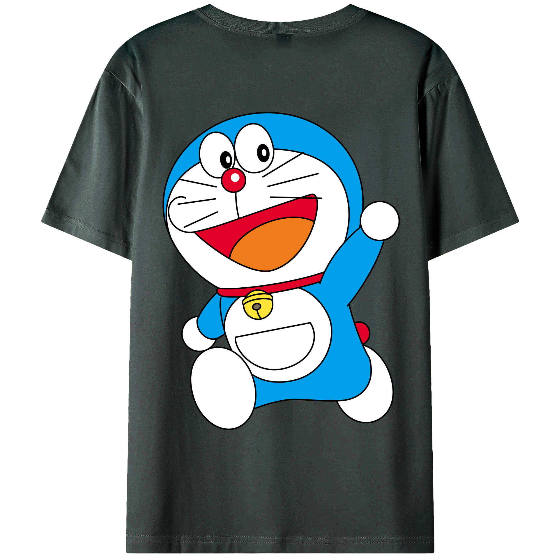 （画像用） ドラえもん Doraemon 綿100％ メンズ半袖Tシャツ（バックプリント） 通気性